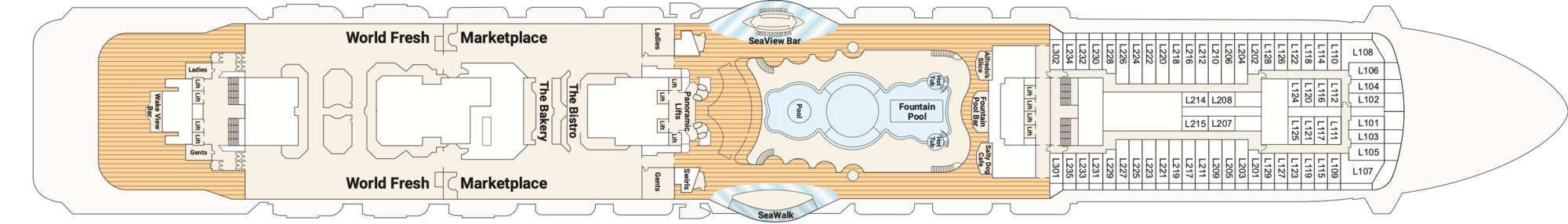 Deck 16 - Lido plan
